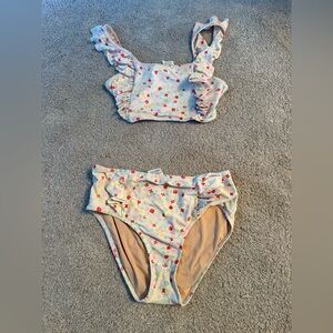 Floral Kids Bathing Suit Set
